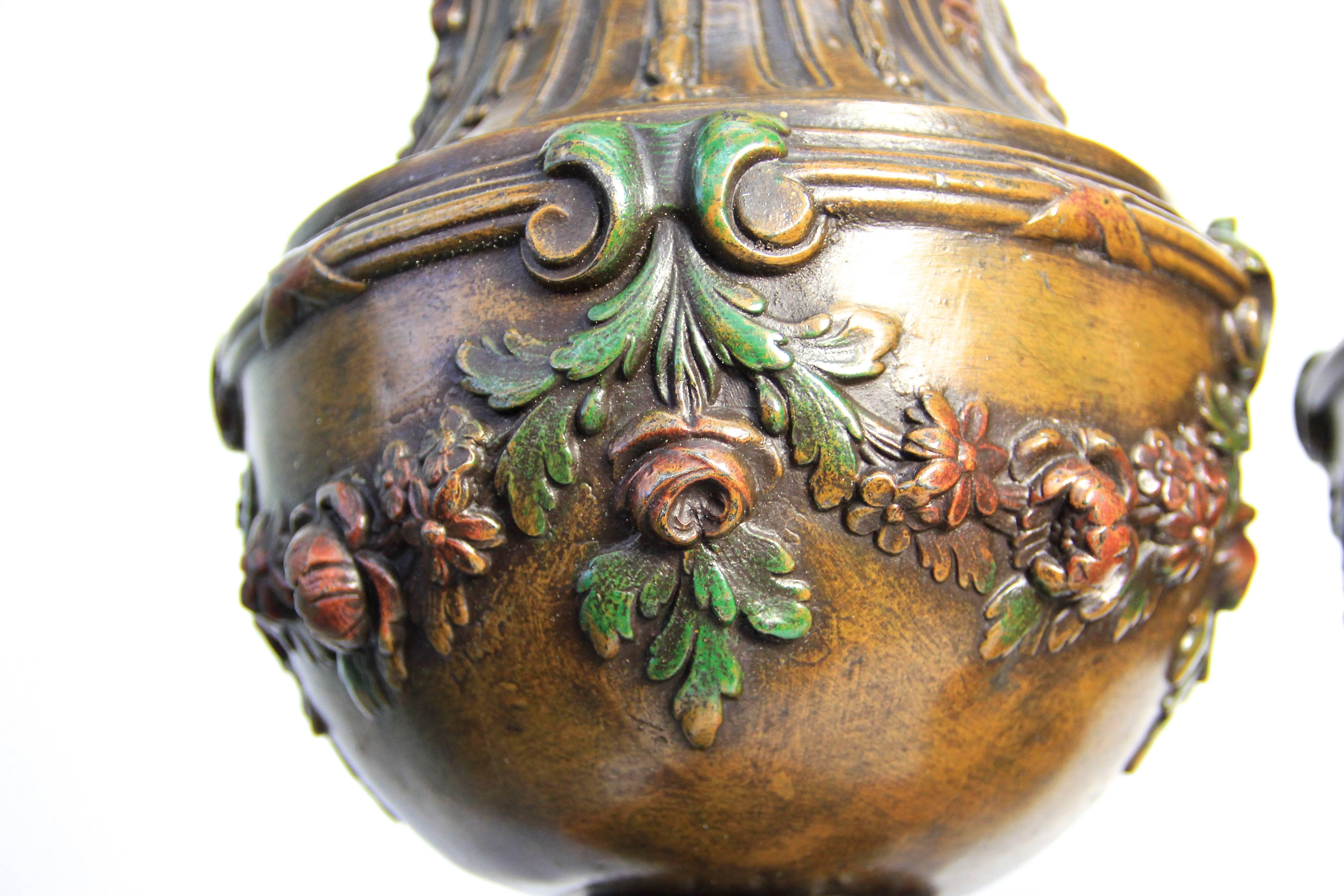 Austrian Pair of Small Decorative Art Nouveau Urns, circa 1910