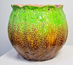 Art Nouveau Flower Pot/ Hanging Basket by "Wardle Art Pottery, " circa 1910