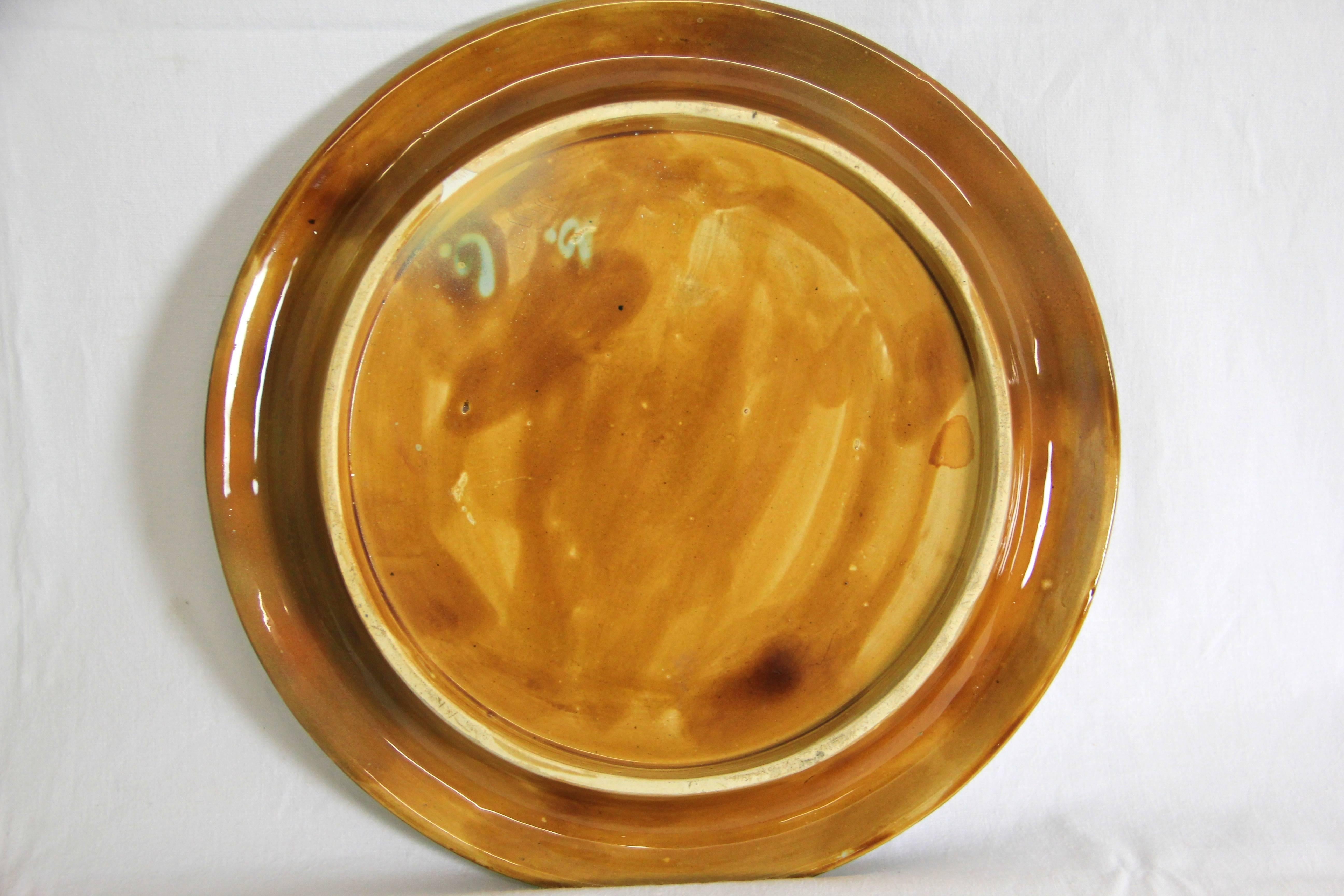 Hand-Painted Gorgeous Art Nouveau Cachepot with Bottom Plate by Wilhelm Schiller & Son