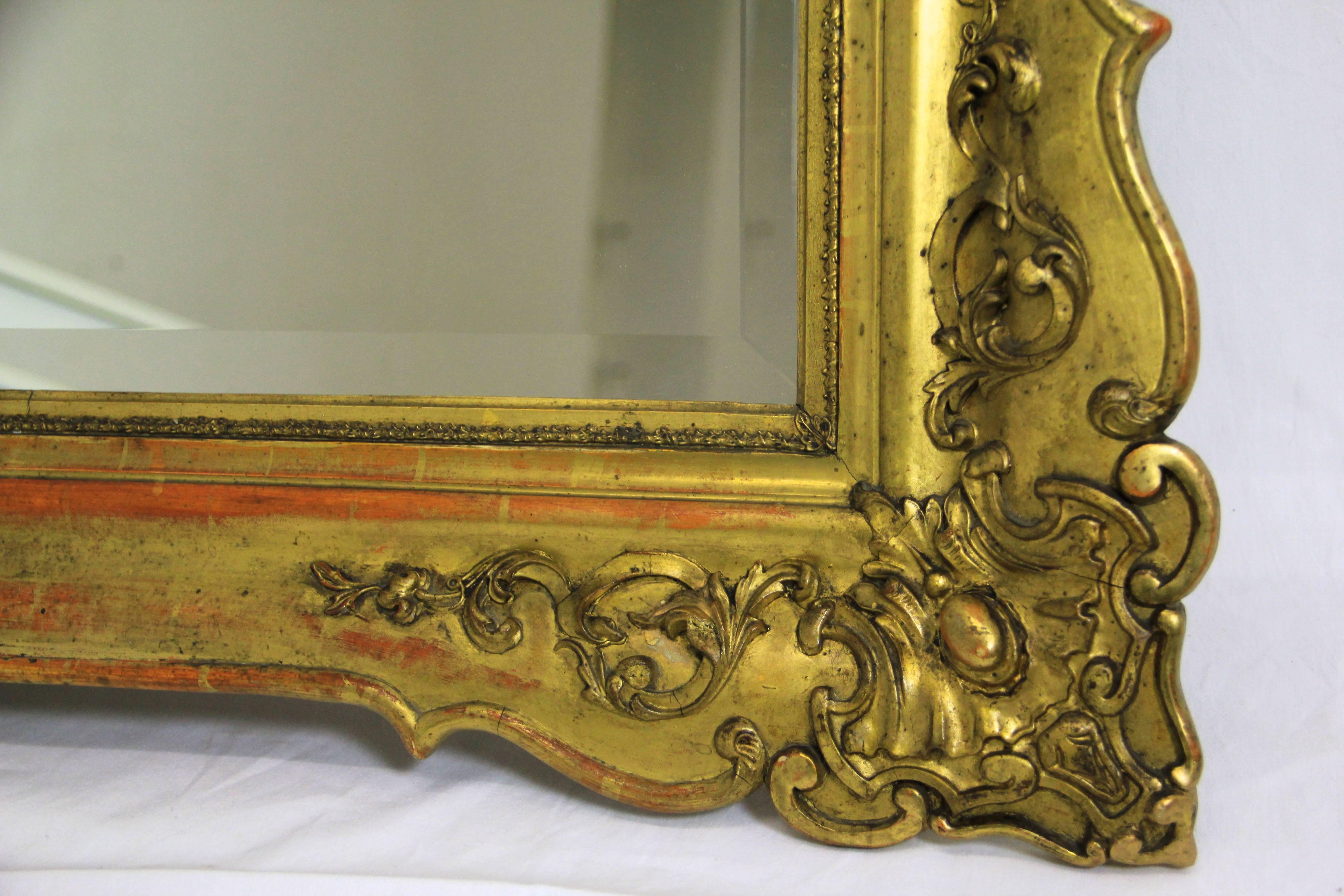 Majestic Gilt Biedermeier Wall Mirror, Austria, circa 1825 1