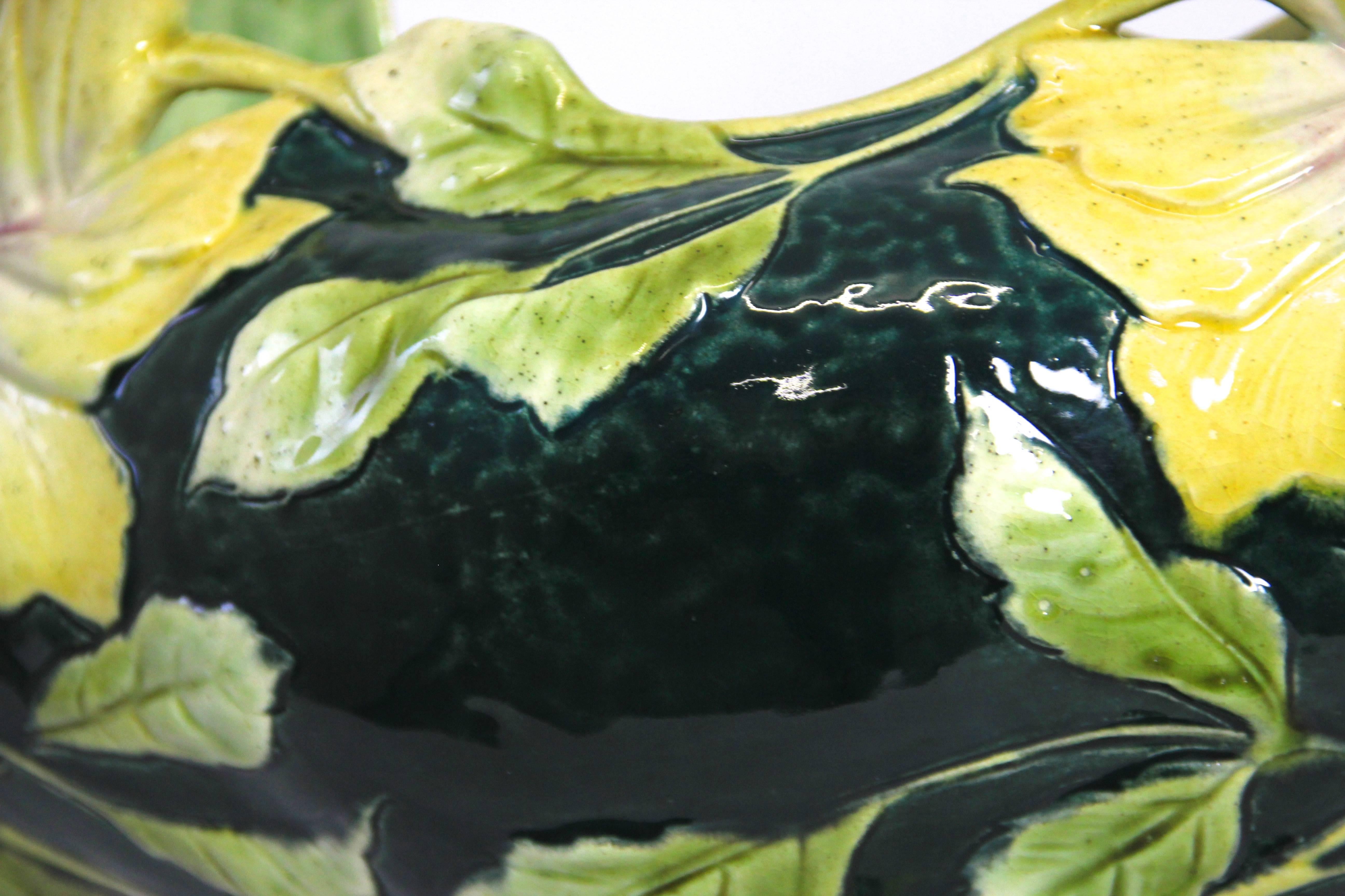 Hand-Painted Wonderful Big Art Nouveau Jardiniere, Attributed to Julius Dressler, 1900
