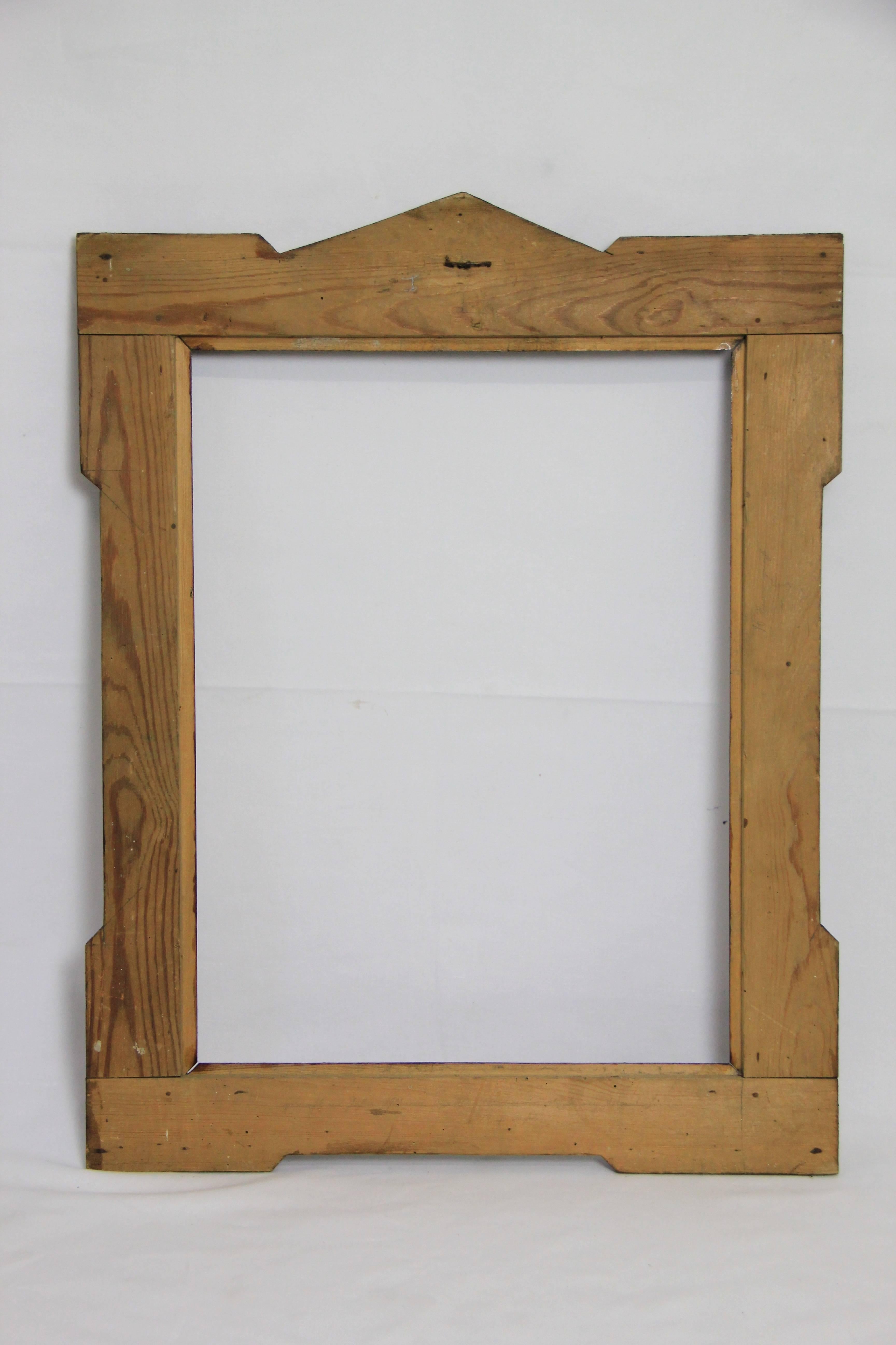 20th Century Hand-Carved Tramp Art Frame from Austria, circa 1900