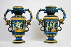 Amazing Pair of Art Nouveau Vases by Schütz Blansko, circa 1900