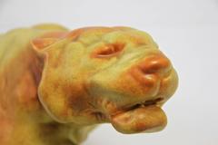 Majolica/Ceramic Lioness Sculpture by Keramos Vienna, circa 1915