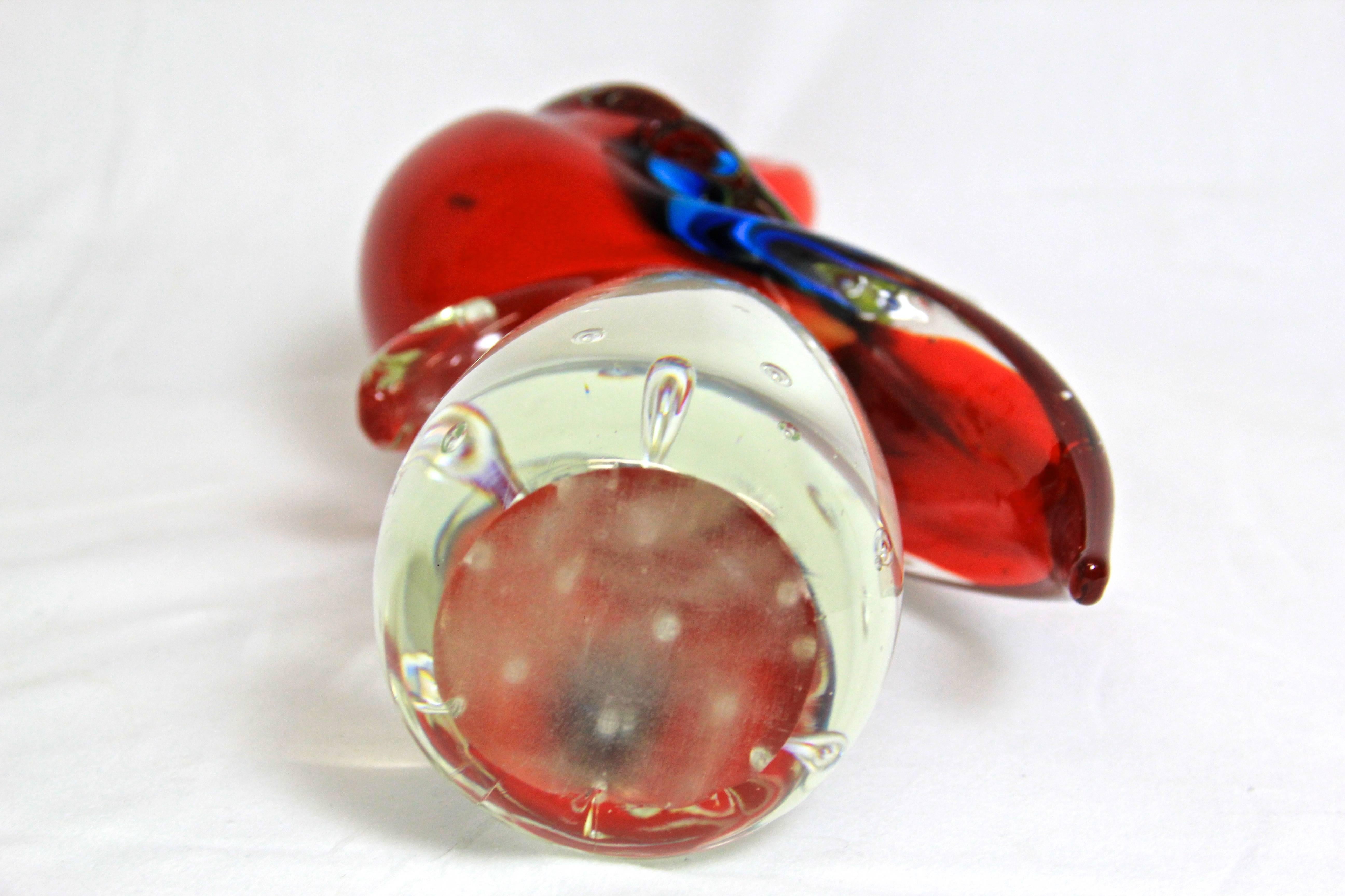 Big Rare Murano Glass Peacock, Italy 1