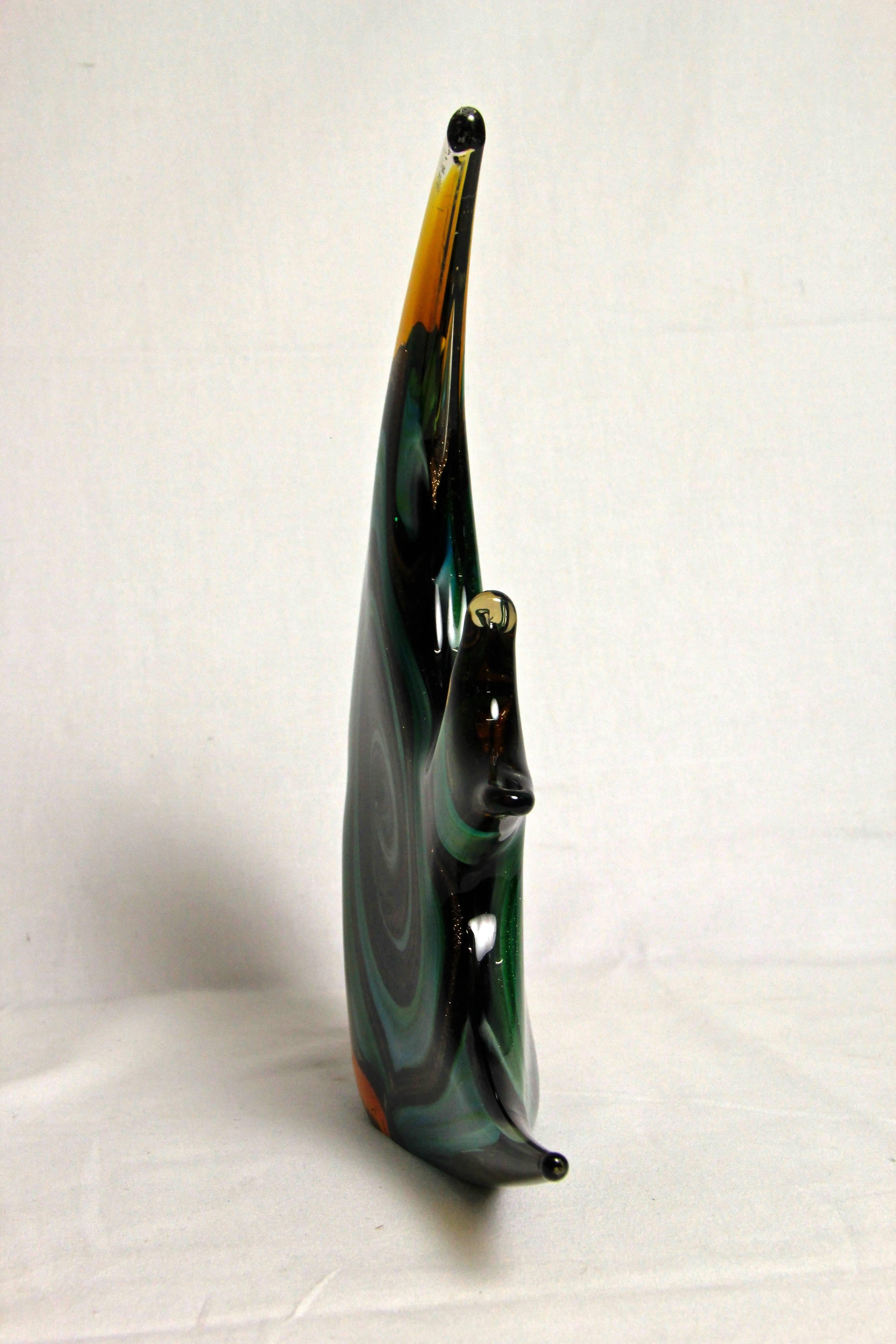 20th Century Colorful Caribbean Murano Glass Art Fish, Italy