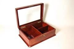 Beautiful Large Nut Wood Art Nouveau Humidor, Austria, 1910
