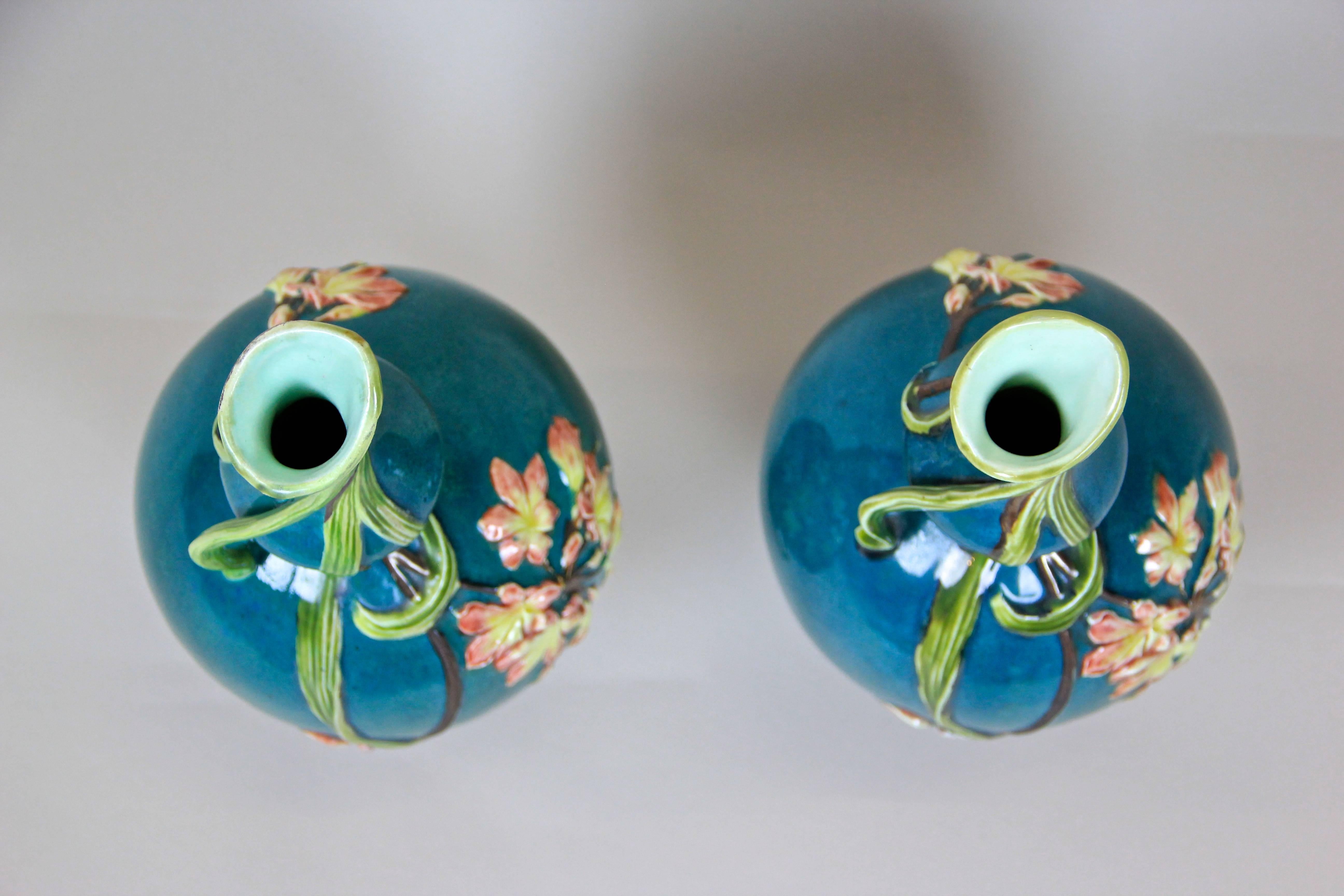 20th Century Outstanding Pair of Art Nouveau Vases, France, circa 1910