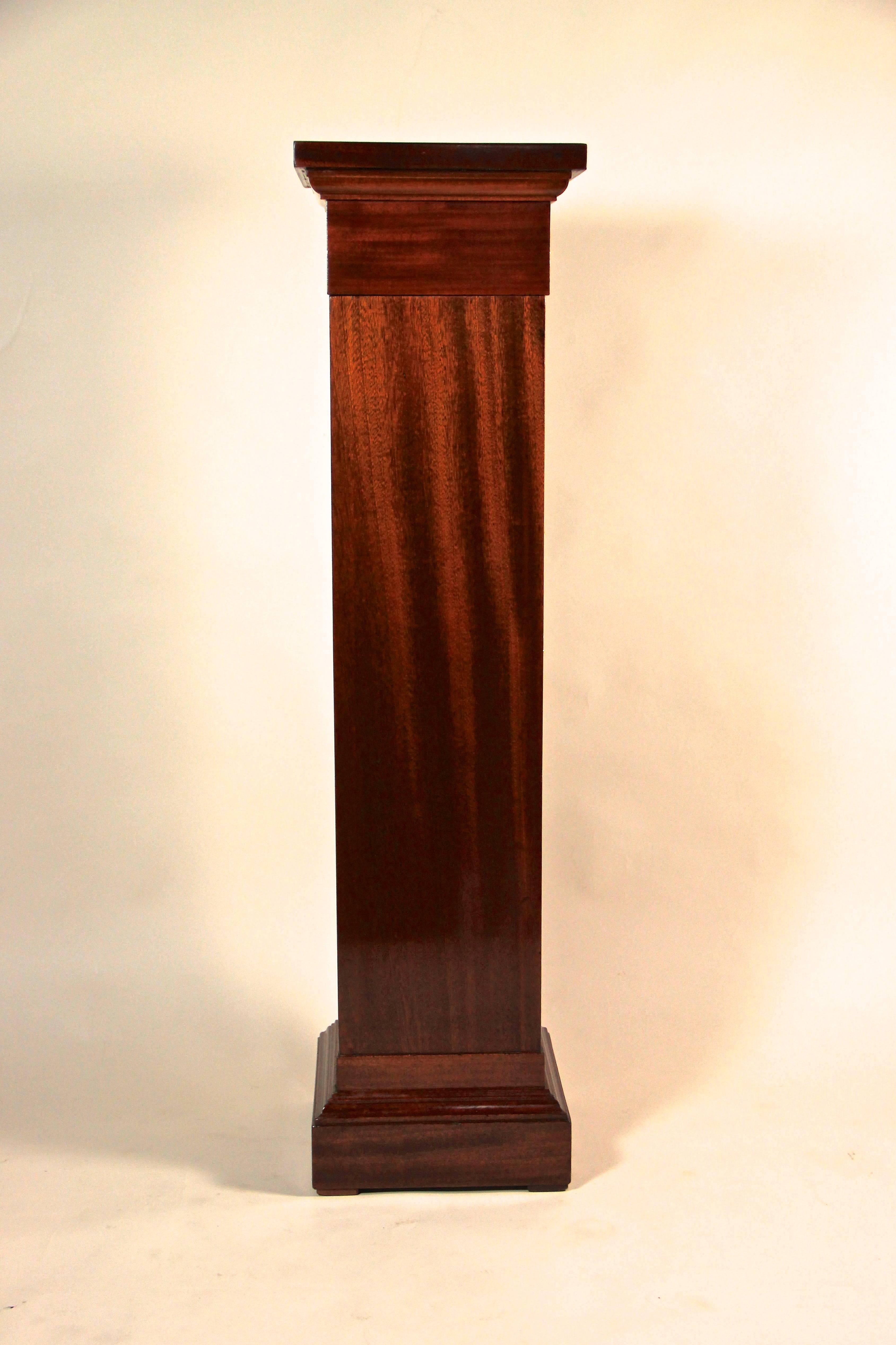 20th Century Art Nouveau Mahogany Pedestal, Austria, circa 1900