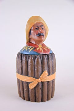 Majolica Cigar Box by Johann Maresch, Austria, circa 1905