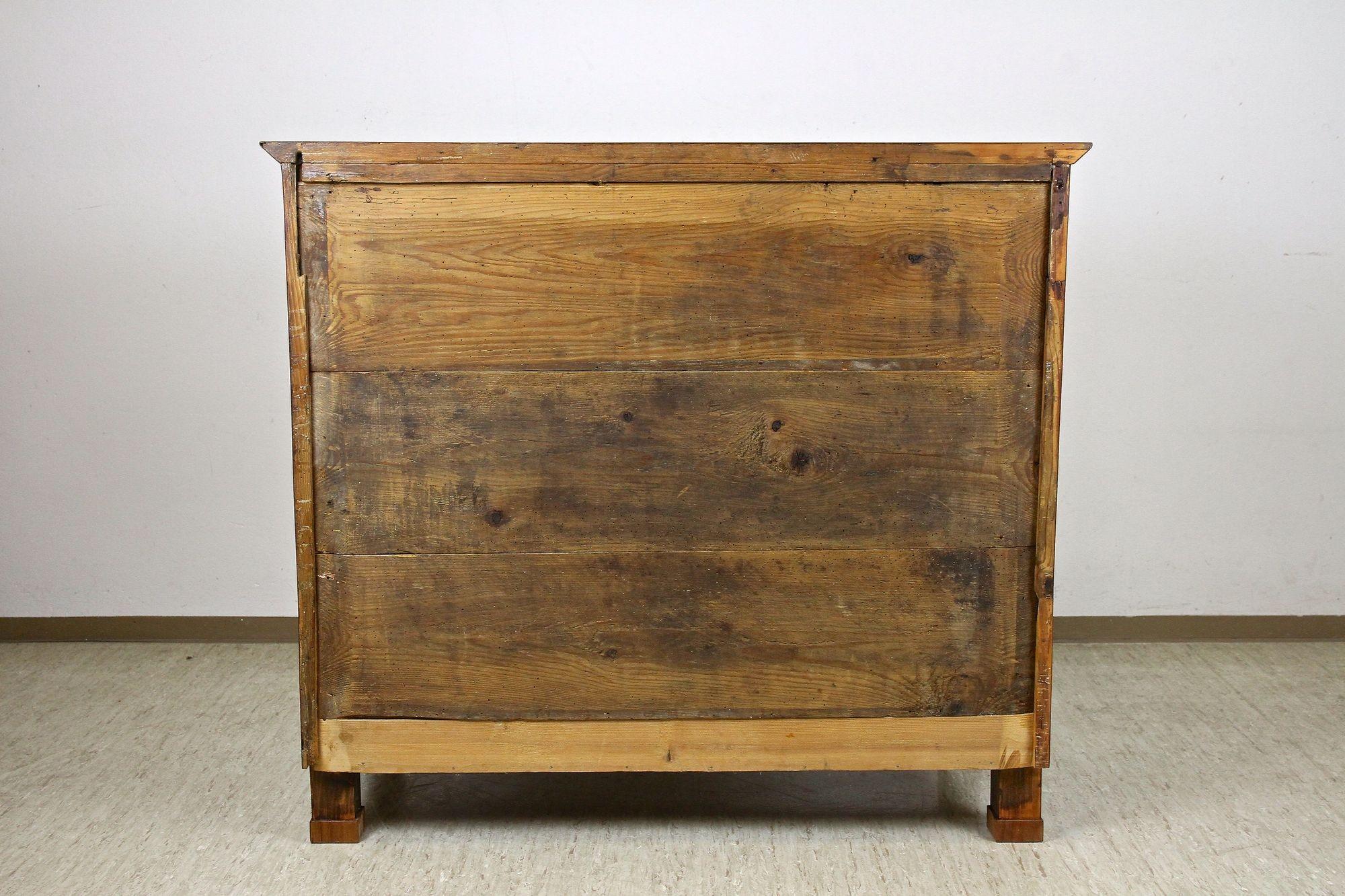 19th Century Biedermeier Nutwood Commode/ Trumeau/ Half Cabinet, AT circa 1830 For Sale 9