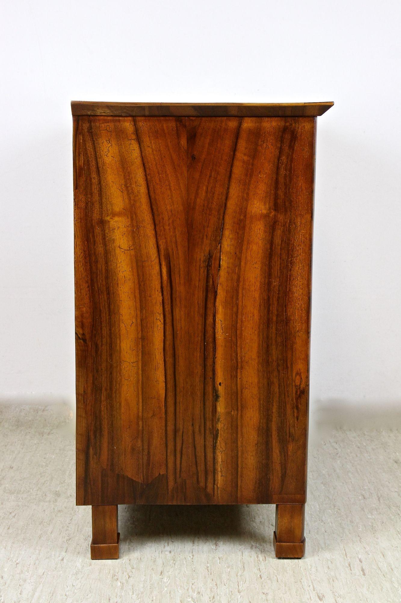 19th Century Biedermeier Nutwood Commode/ Trumeau/ Half Cabinet, AT circa 1830 For Sale 3