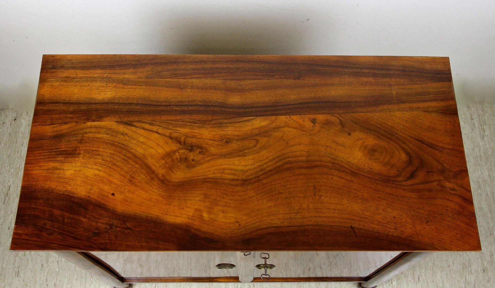 19th Century Biedermeier Nutwood Commode/ Trumeau/ Half Cabinet, AT circa 1830 For Sale 1