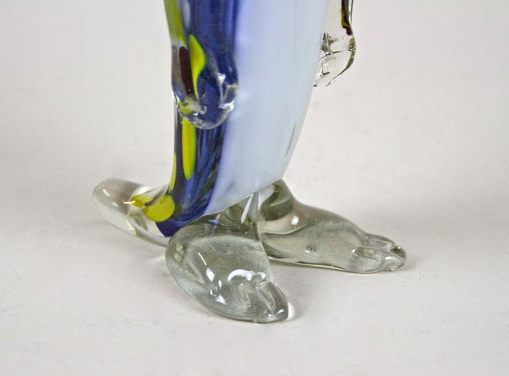 Vaso in vetro di Murano Penguin, metà secolo, Italia circa 1960 In condizioni buone in vendita a Lichtenberg, AT