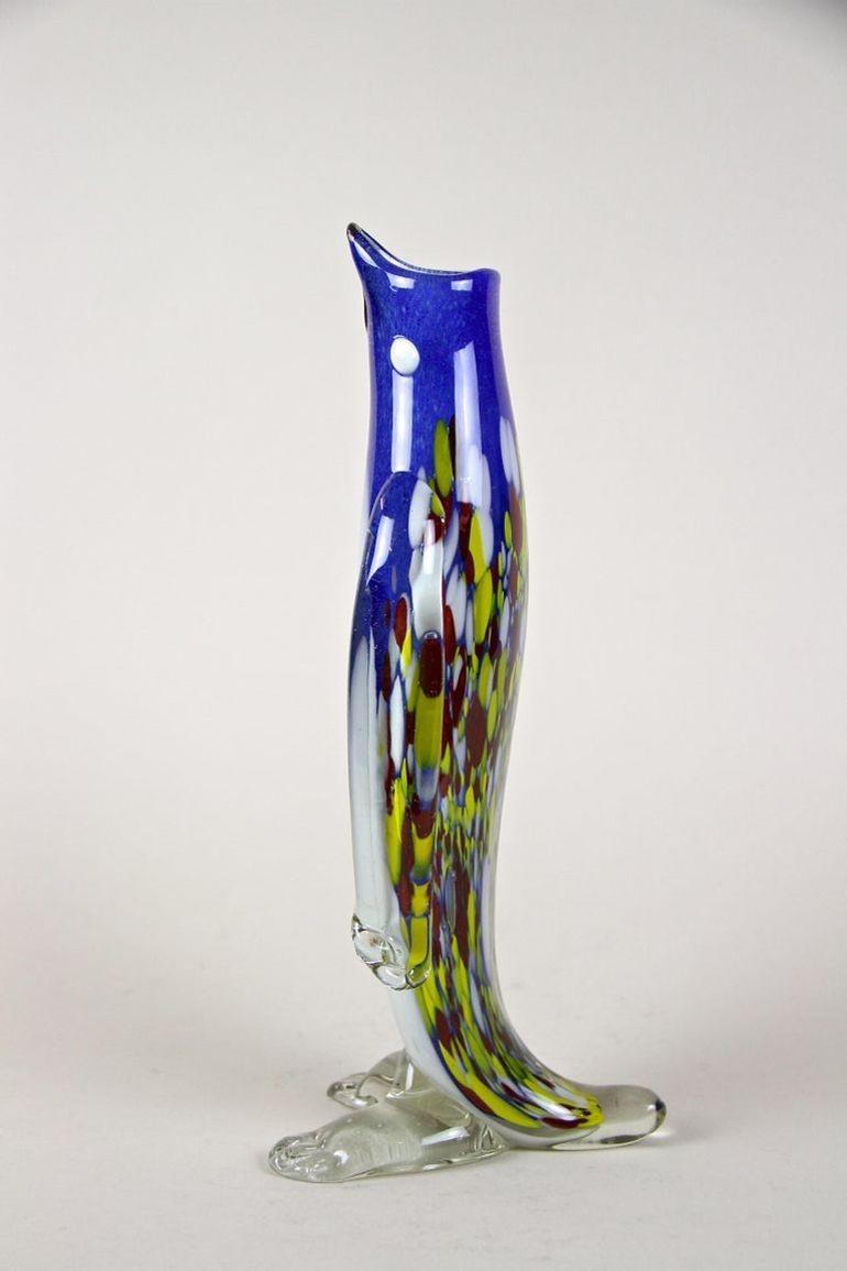 Vaso in vetro di Murano Penguin, metà secolo, Italia circa 1960 in vendita 2