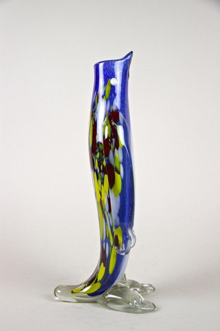 Italiano Vaso in vetro di Murano Penguin, metà secolo, Italia circa 1960 in vendita