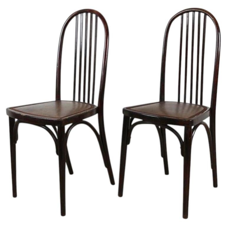 19th Century Art Nouveau Thonet Chairs by J. Hoffmann, 1st edition - CZ ca. 1906 For Sale