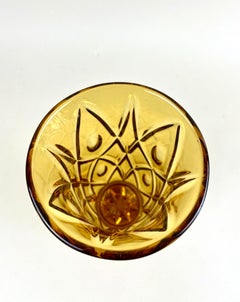 20th Century Ambercolored Art Deco Glass Vase, CZ circa 1930