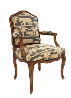 19th Century Historism Nutwood Armchair With Cushion, Handcarved, AT ca. 1880