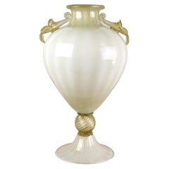 Jarrón «Anfora» de Murano en tonos champán dorado y beige, del siglo XXI, de GABBIANI, Venecia, Italia
