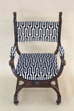 19th Century Renaissance Revival X-Chair / Savonarola Armchair, Austria ca. 1860