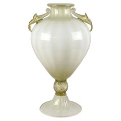 Jarrón «Ánfora» de cristal de Murano del siglo XXI, de Gabbiani Venezia, con infusión de oro de 24 quilates, IT 2000