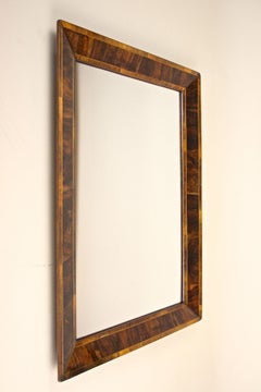 19th Century Biedermeier Wall Mirror, Walnut Polished, Austria ca. 1835