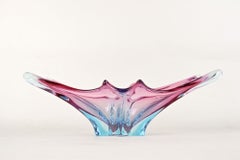 20th Century Murano Sommerso Glass Bowl, Purple/ Pink/ Blue Tones, IT ca. 1960