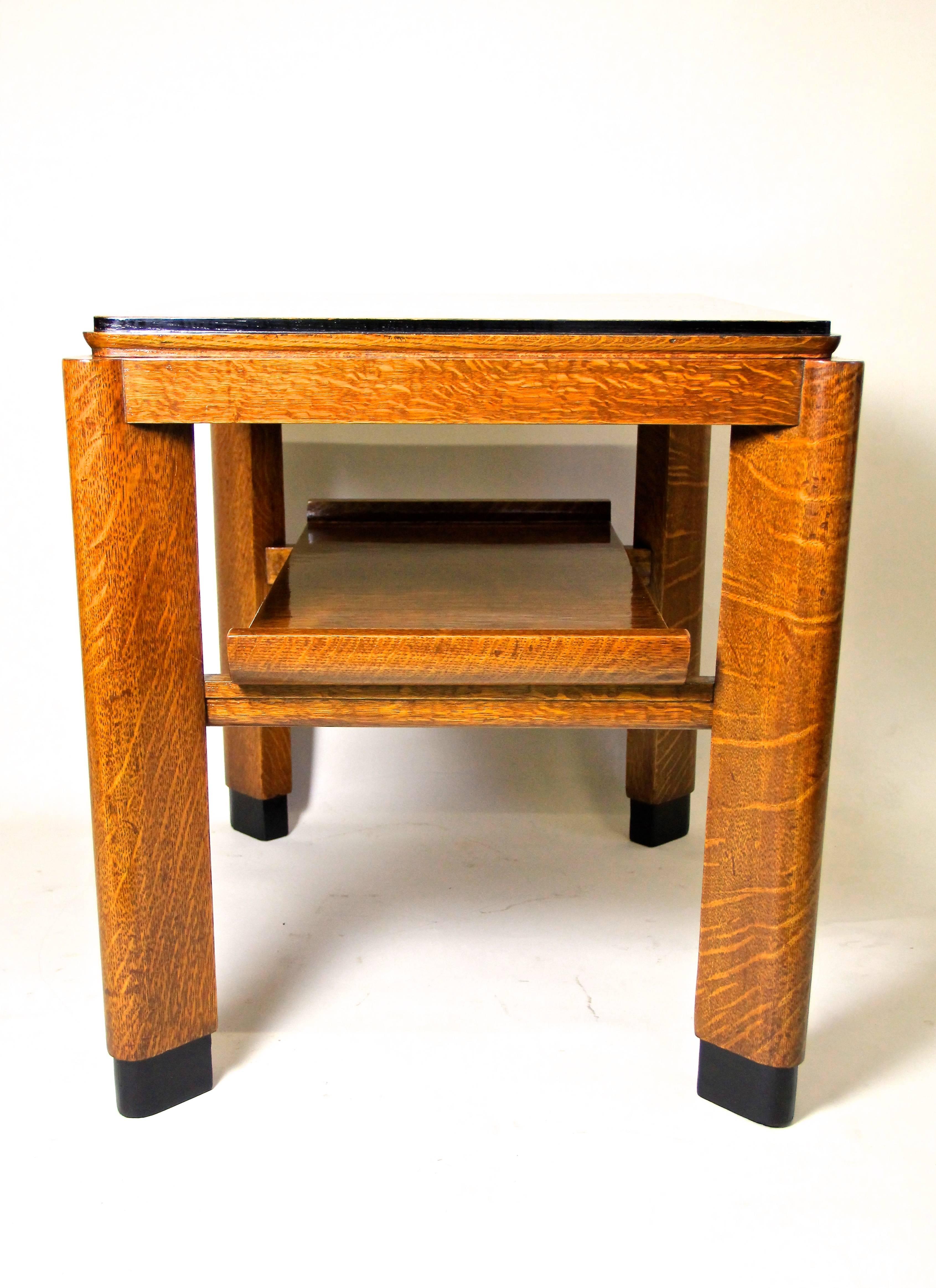 Art Deco Oakwood Table, Austria circa 1925 In Excellent Condition In Lichtenberg, AT