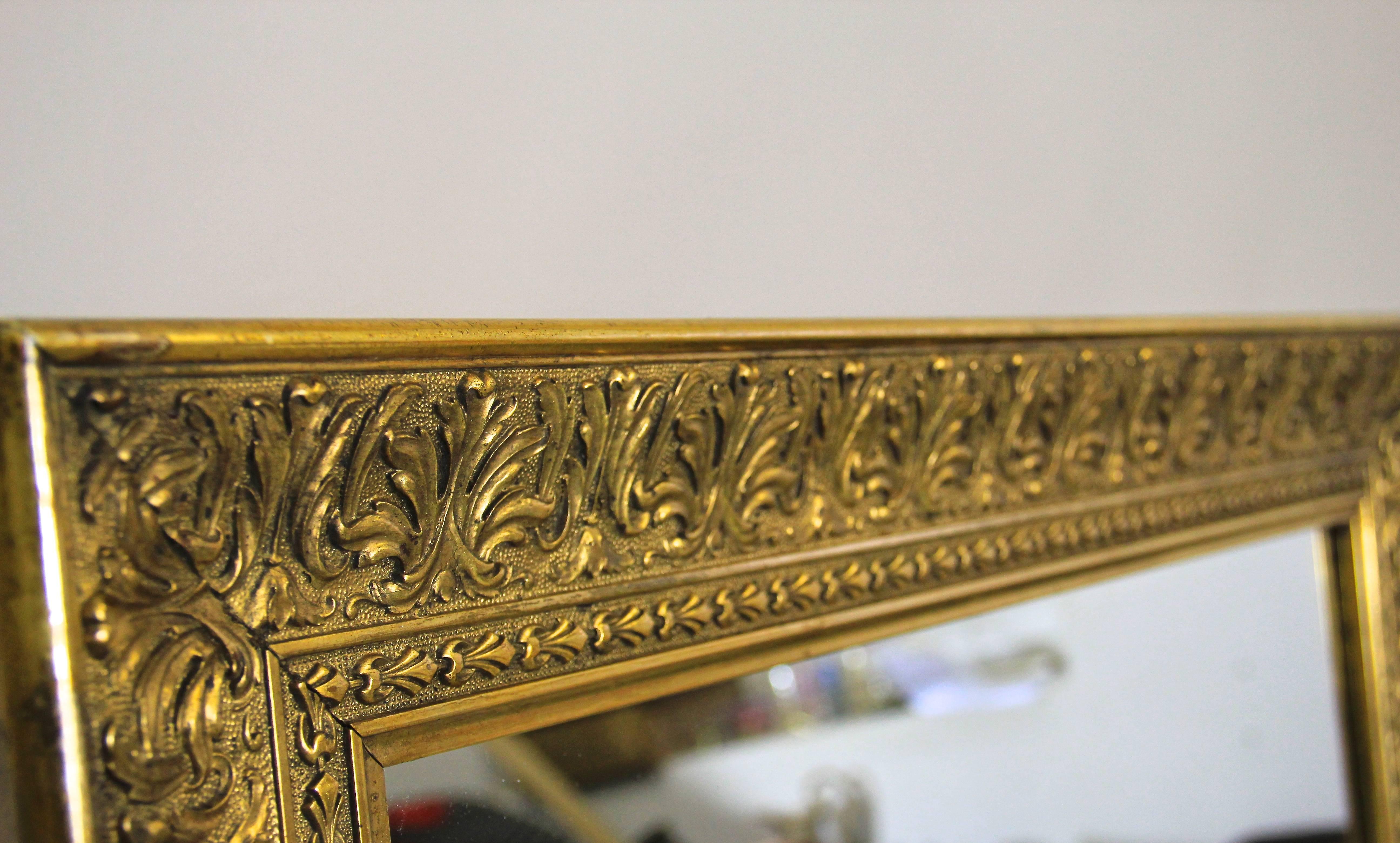 Gilt Elegant Large Golden Mirror, Austria, circa 1900