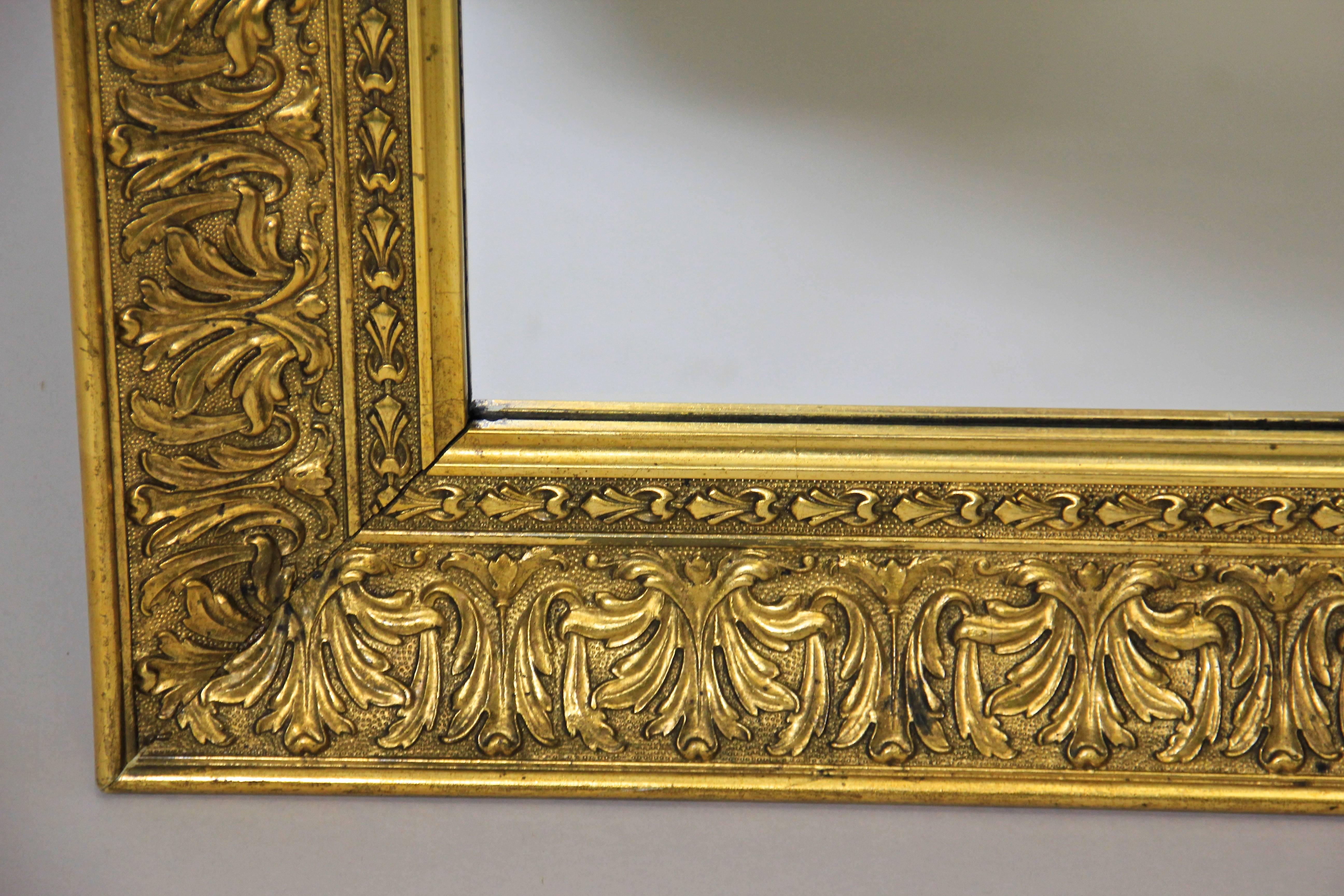 Baroque Revival Elegant Large Golden Mirror, Austria, circa 1900