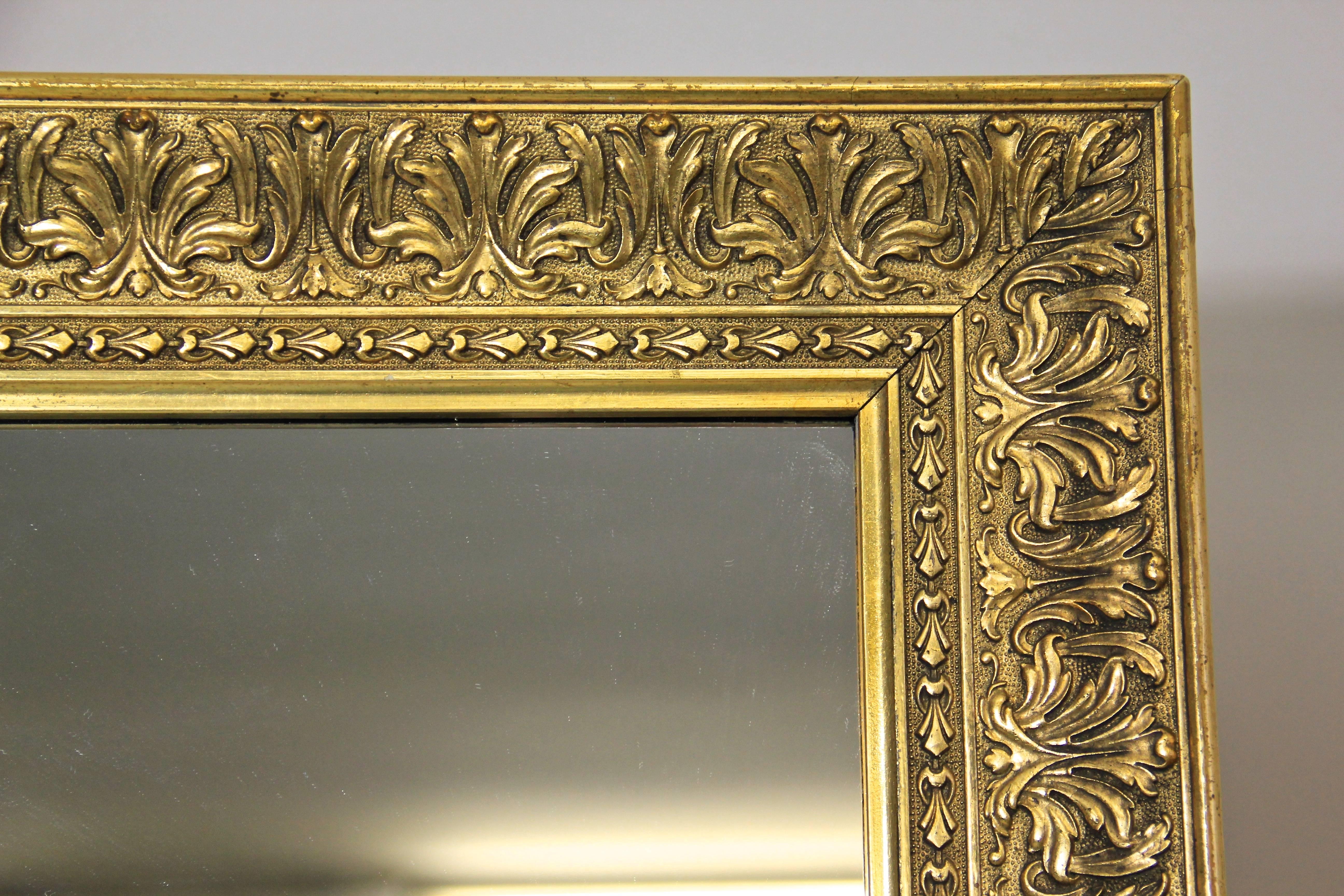 Austrian Elegant Large Golden Mirror, Austria, circa 1900