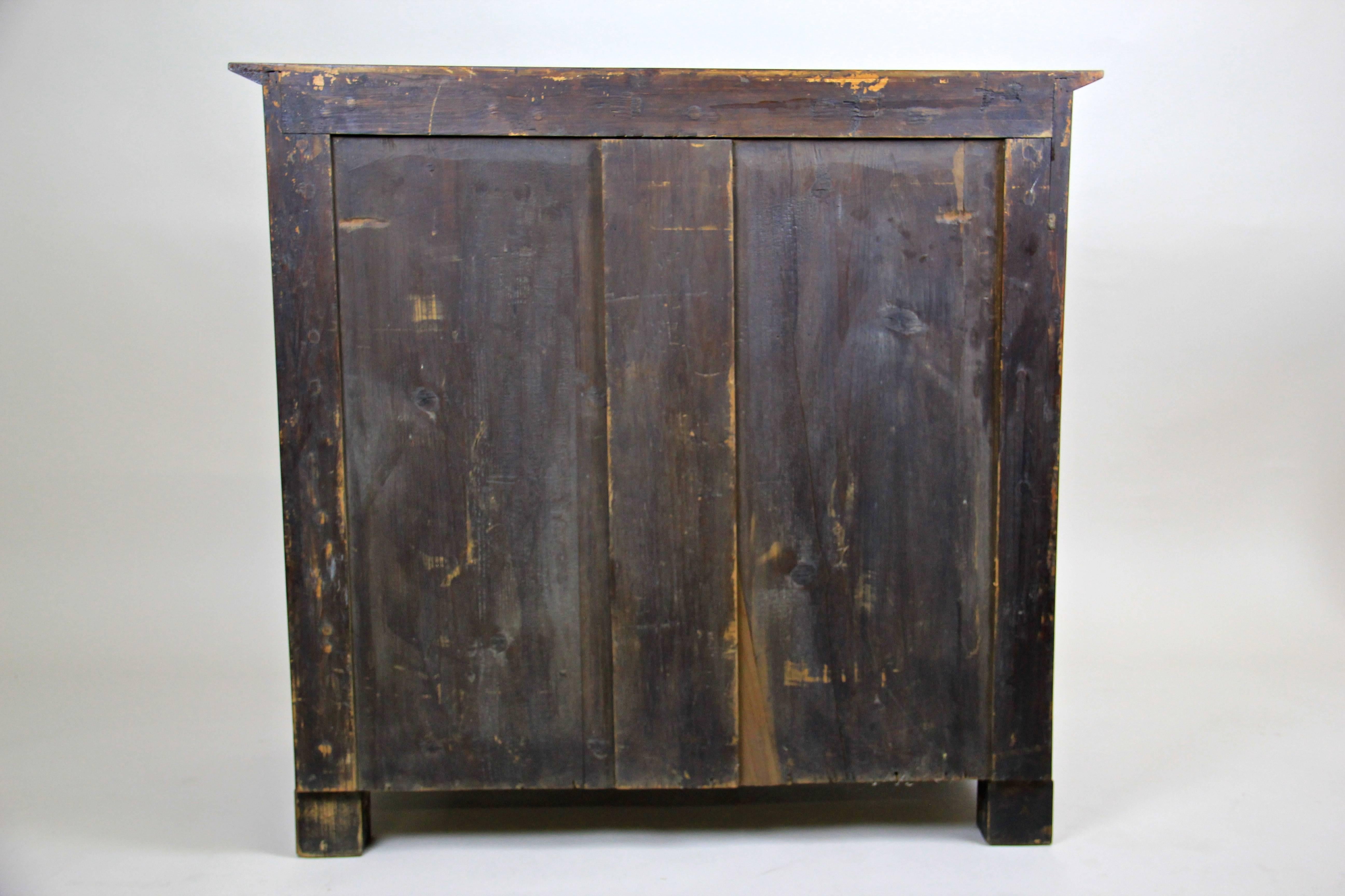 Biedermeier Nut Wood Trumeau Chest, Austria circa 1830 3