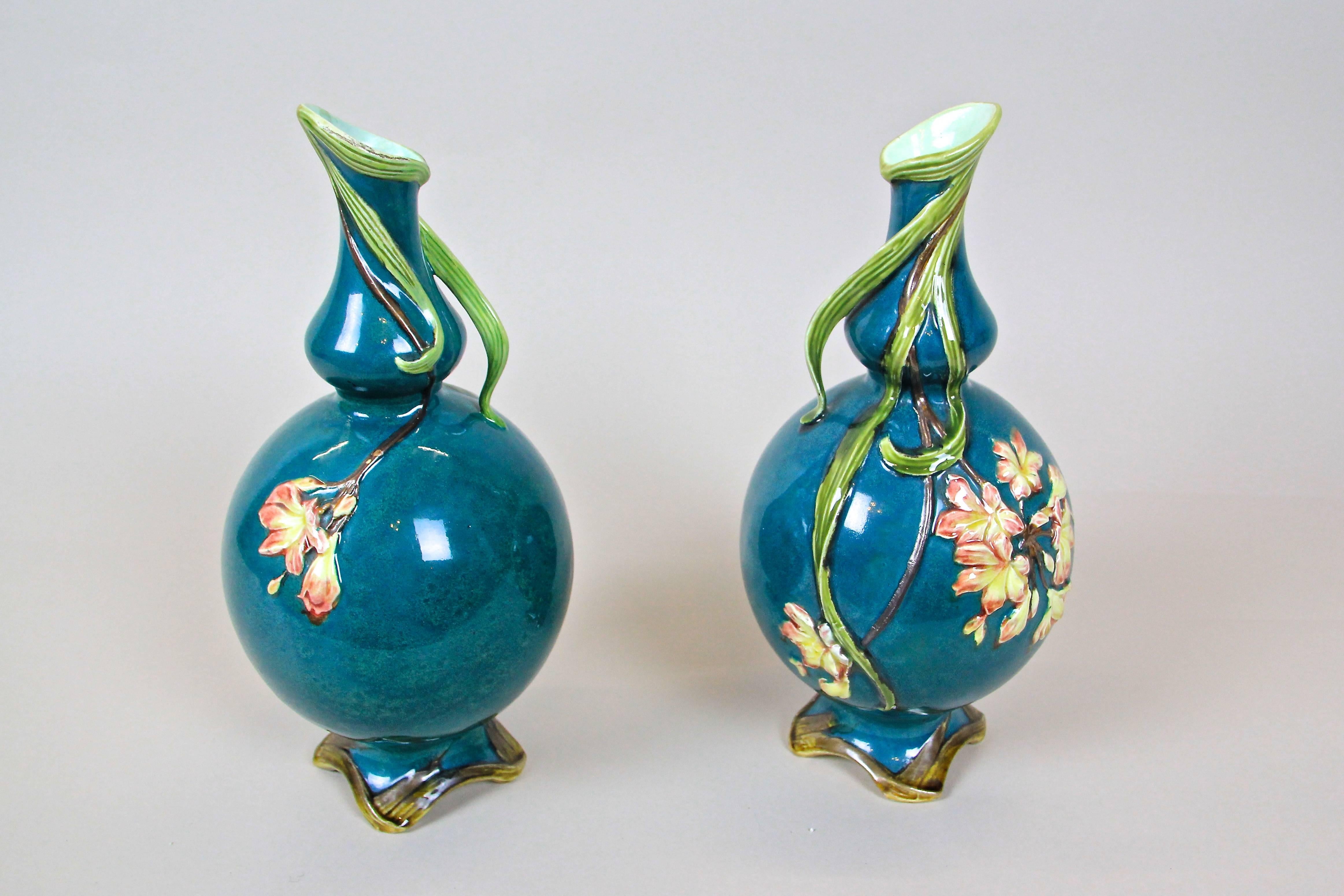 Outstanding Pair of Art Nouveau Vases, France, circa 1910 In Excellent Condition In Lichtenberg, AT