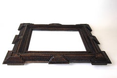Unique Tramp Art Wall Mirror, Austria, circa 1890