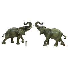 Vintage Set Of Two Porcelain Elephants by Goebel, Germany, 20th Century