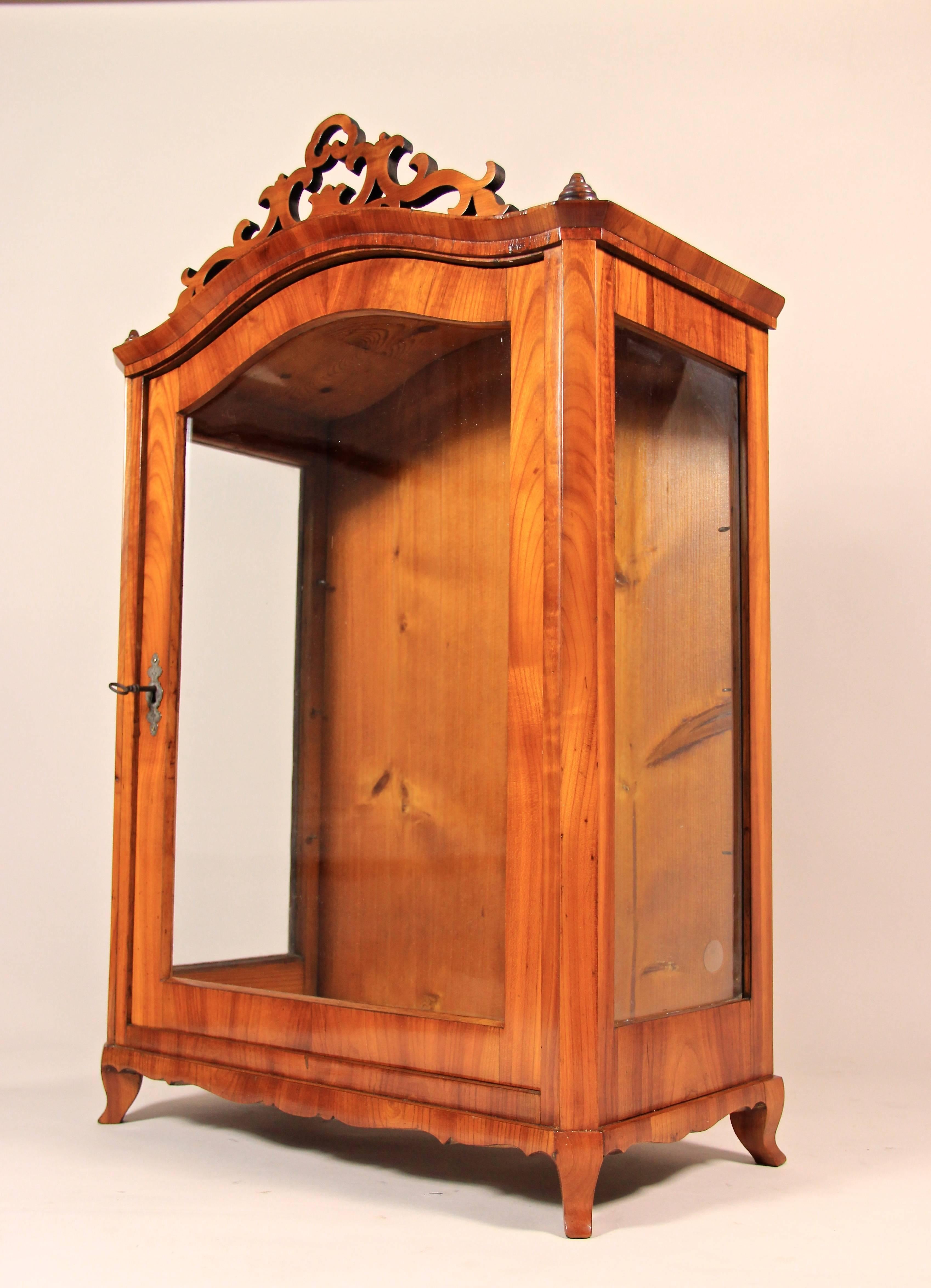 Biedermeier Vitrine or Display Cabinet Cherrywood, Austria, circa 1860 3