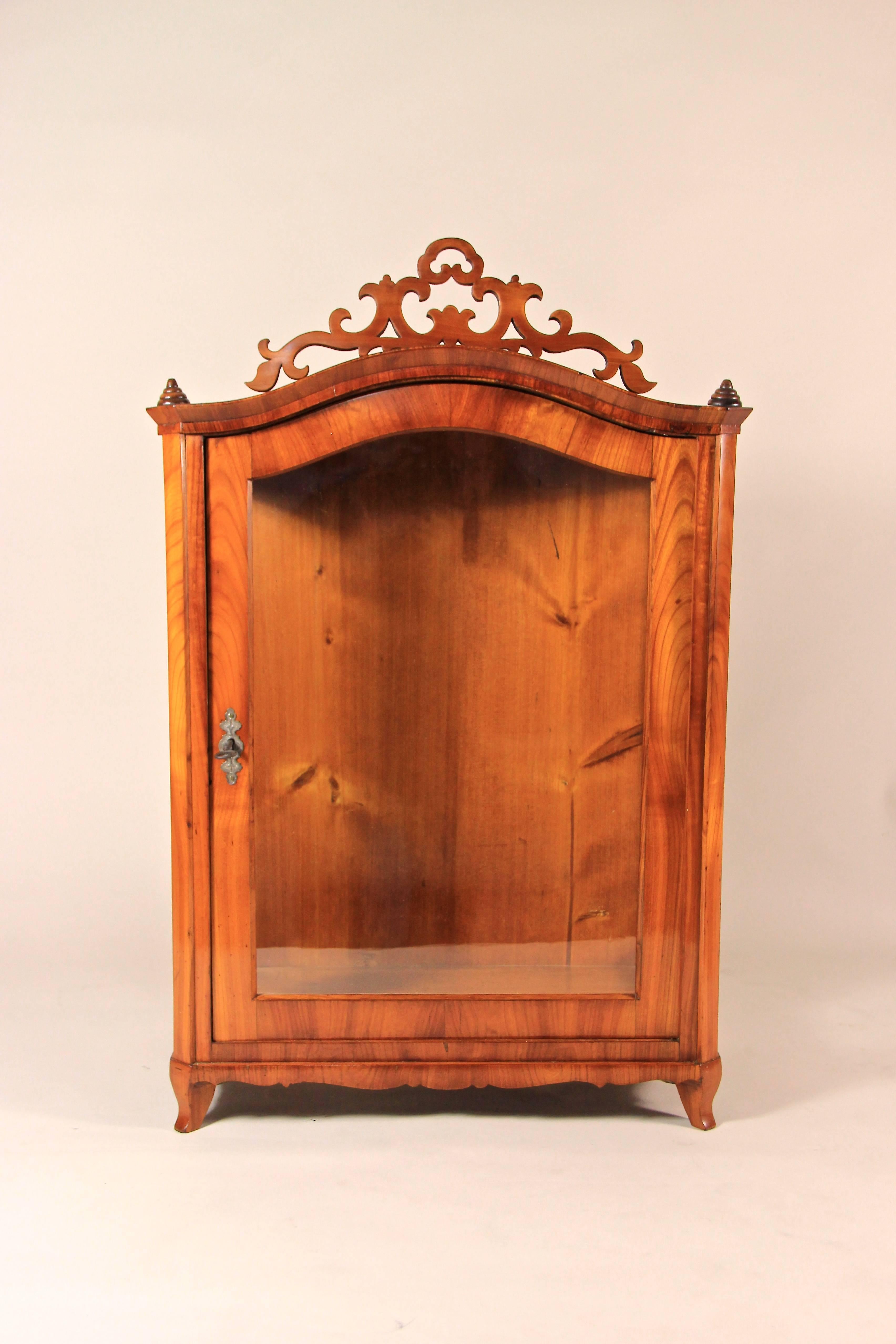 Austrian Biedermeier Vitrine or Display Cabinet Cherrywood, Austria, circa 1860