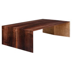 "Phantom" Coffee Table in Claro Walnut and Moon Gold Leaf by Florian Roeper