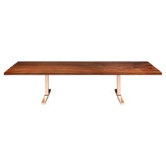 Table de conférence "SOHO" à bord effilé et pieds en bronze par Florian Roeper