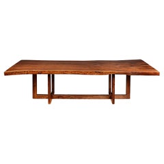 "Berlin" Live Edge Walnut Slab Dining Table by Craftsman Florian Roeper