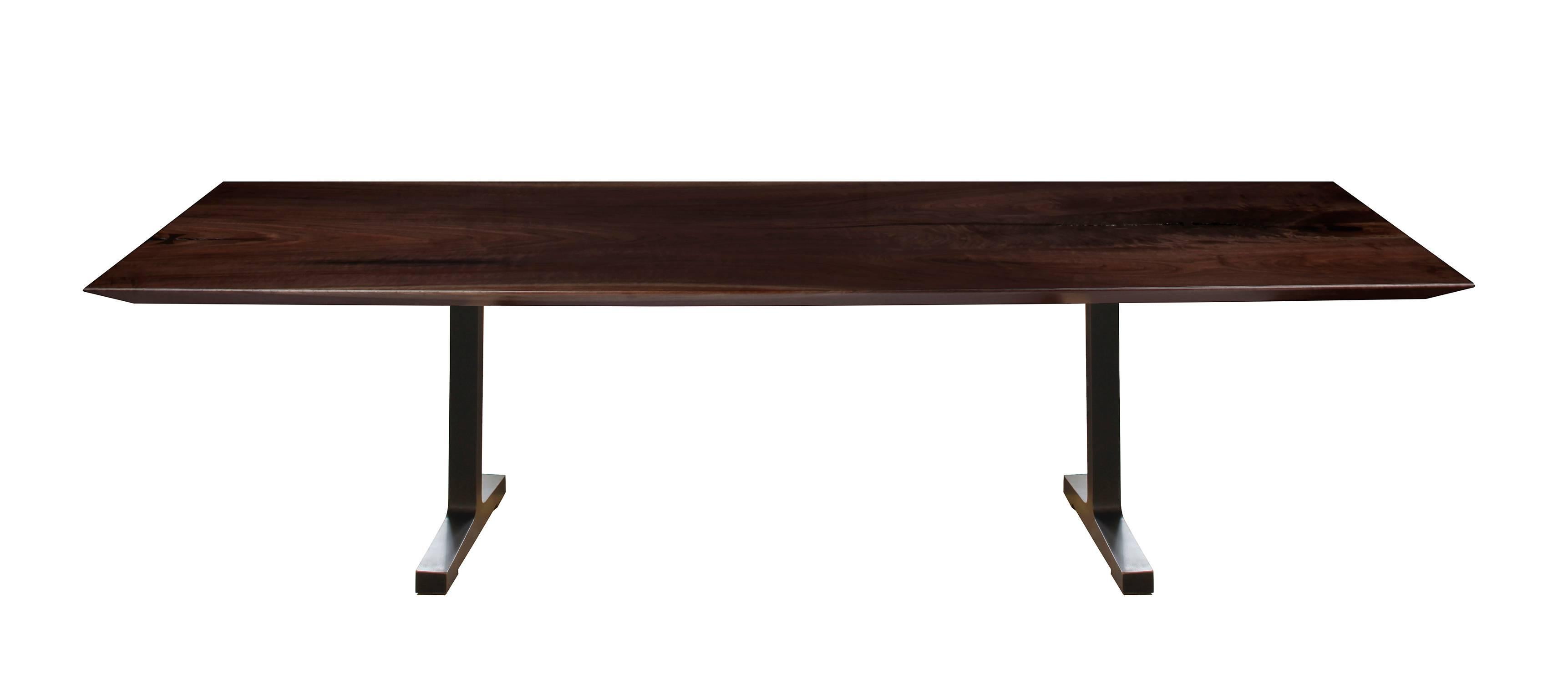Contemporary Soho Dining Table with Bronze Legs by Studio Roeper For Sale