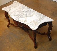 Louis XV Rococo Style Marble-Top Console Table