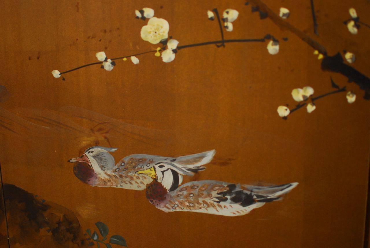 Japanese Four-Panel Screen Cherry Blossom on Gold Leaf 1