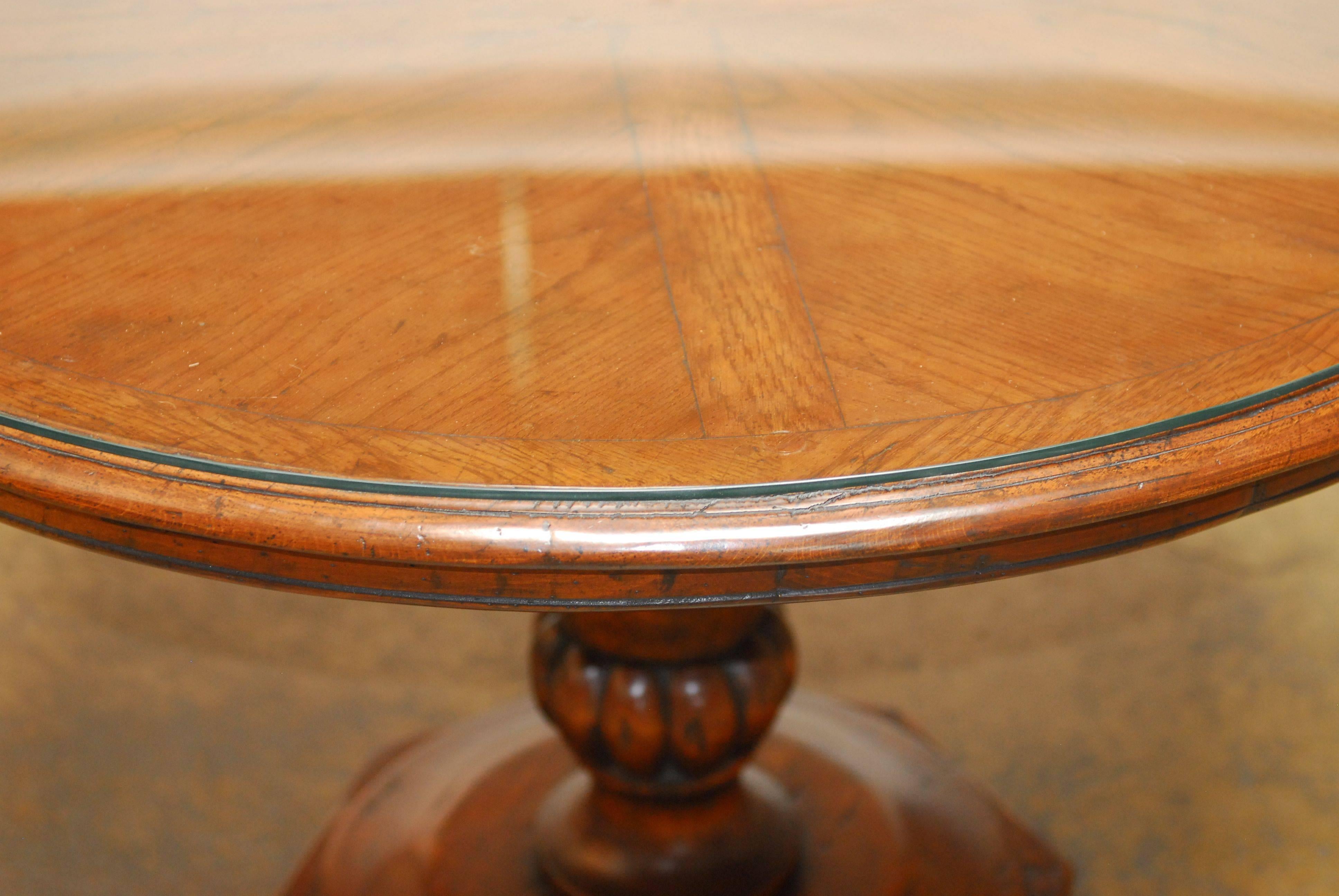 Country English style pedestal table by Guy Chaddock from his 