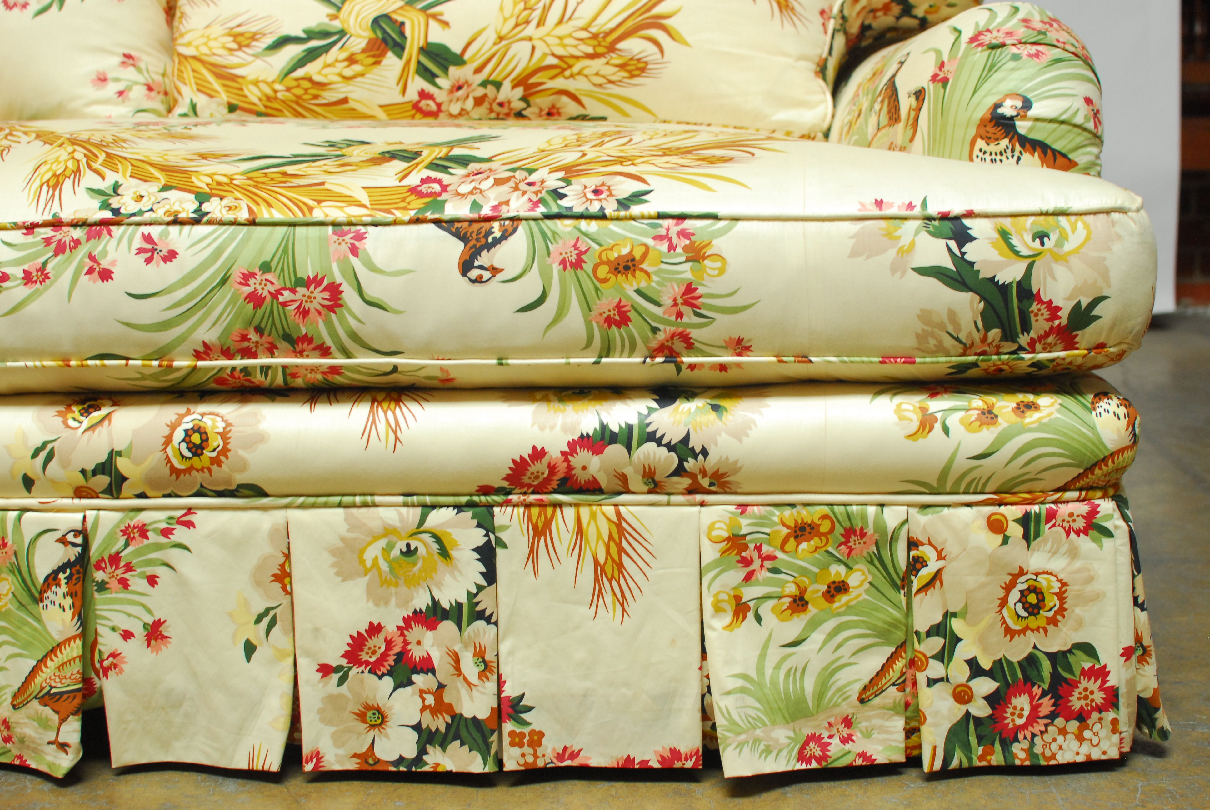 French Brunschwig And Fils Pheasant Toile Sofa At 1stdibs