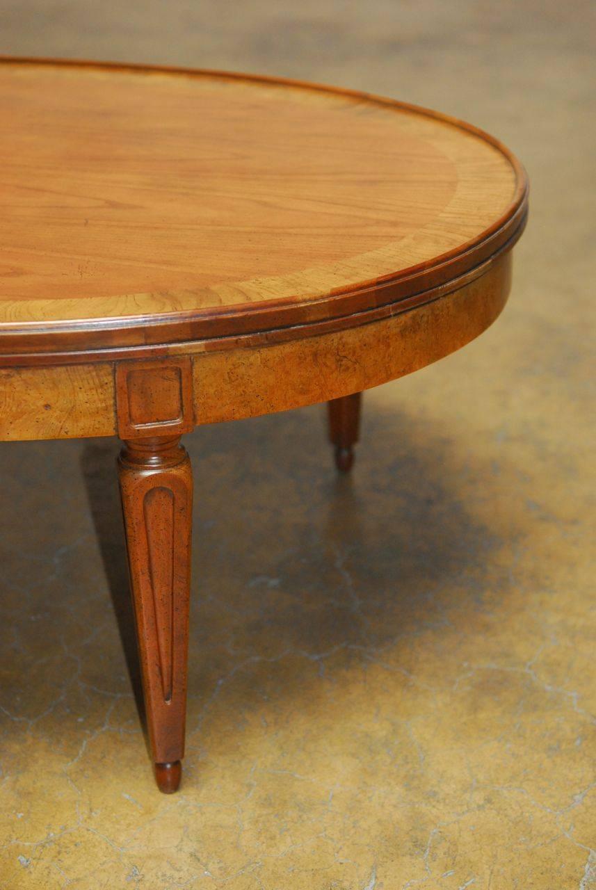 Louis XVI French Style Oval Coffee Table by Baker