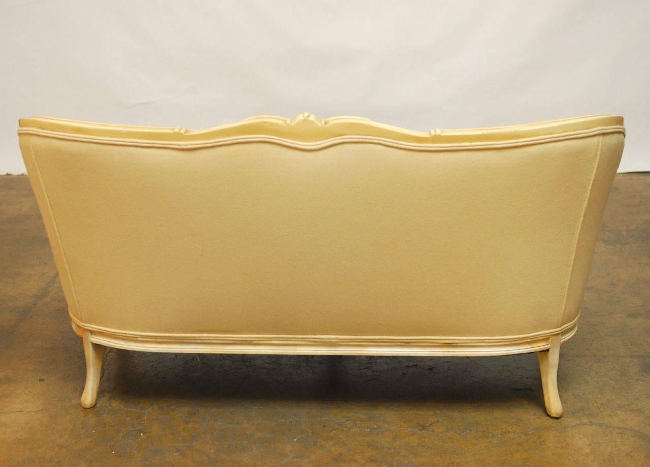 Hand-Carved French Louis XV Style Loveseat Settee
