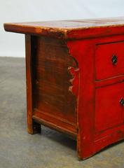 Chinese Red Lacquer Sideboard Console Table