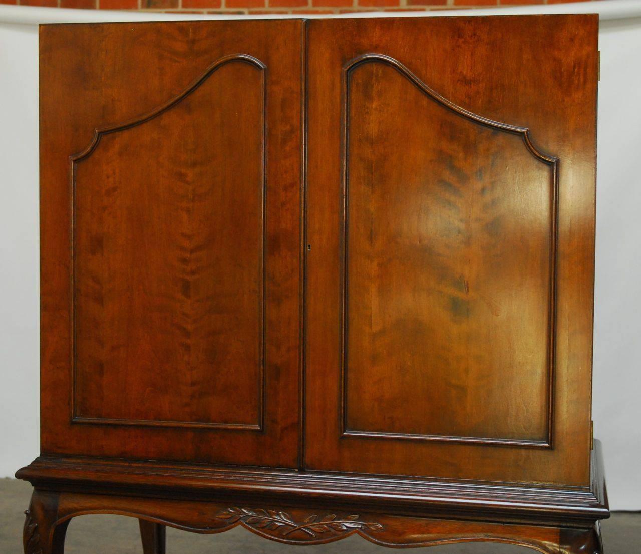 Louis XV Style Cabinet Armoire on Stand In Excellent Condition In Rio Vista, CA